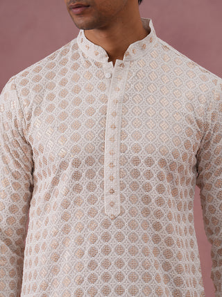 Men’s Rayon Sequin Embroidered Kurta