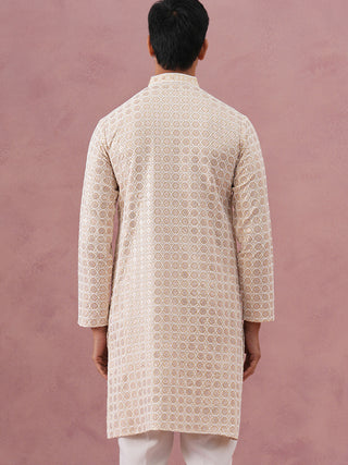 Men’s Rayon Sequin Embroidered Kurta