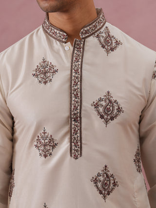 Silk Blend Black Kurta for Men