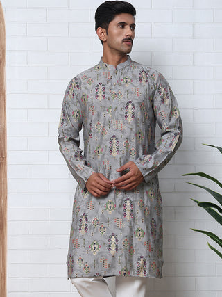Traditional Foil Printed Kurta for Men