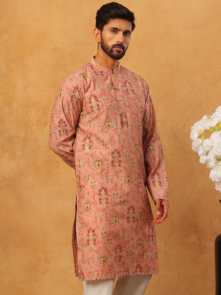 Traditional Foil Printed Kurta for Men