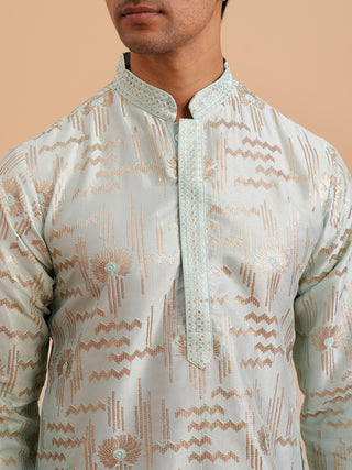 Premium Silk Blend Embroidered Kurta