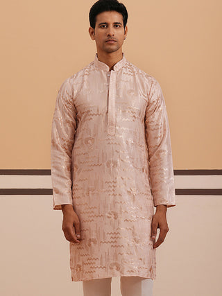 Premium Silk Blend Embroidered Kurta