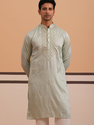 Men's Geometric Embroidered Kurta