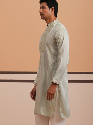 Men's Geometric Embroidered Kurta