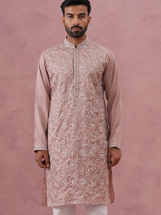 Heavy Floral Thread Work Kurta