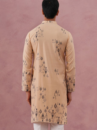 Men's Foil Printed Festive Kurta