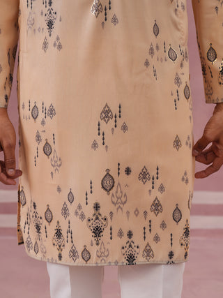 Men's Foil Printed Festive Kurta
