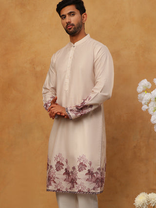 Men’s Cotton Blend Printed Kurta