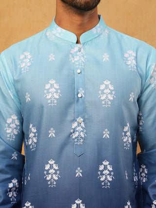 Printed Cotton Blend Kurta