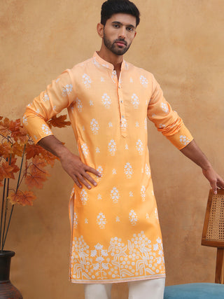 Printed Cotton Blend Kurta