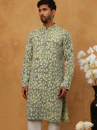 Printed & Embroidered Kurta