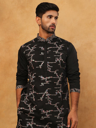 Embroidered Silk Blend Kurta