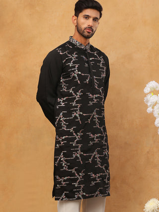 Embroidered Silk Blend Kurta