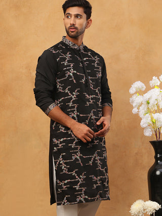 Embroidered Silk Blend Kurta