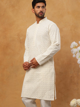 Men’s Ethnic Cotton Embroidered Kurta