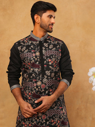 Premium Silk Blend Embroidered Kurta