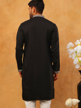 Premium Silk Blend Embroidered Kurta