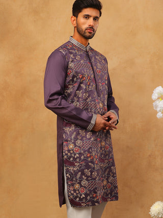 Premium Silk Blend Embroidered Kurta