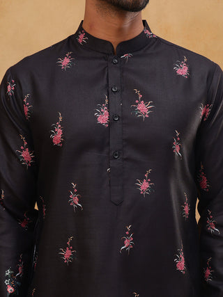 Cotton Blend Printed Straight Kurta