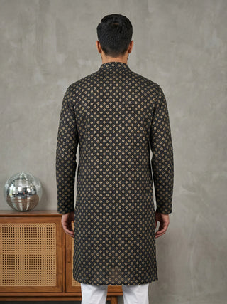 Festive Cotton Blend Printed Kurta