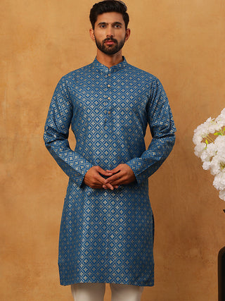 Festive Cotton Blend Printed Kurta