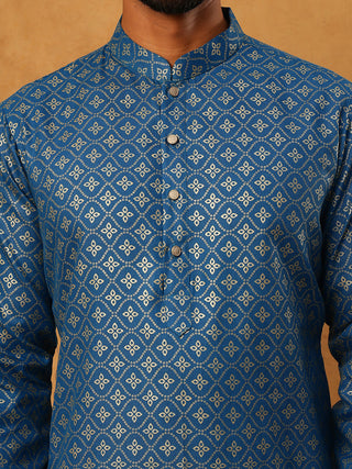 Festive Cotton Blend Printed Kurta