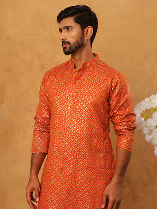 Festive Cotton Blend Printed Kurta