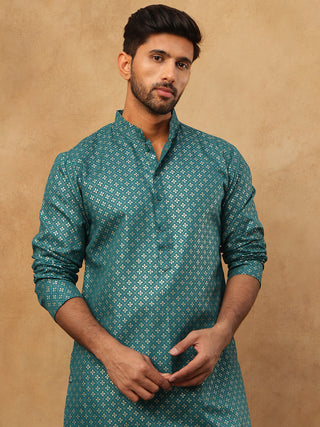 Festive Cotton Blend Printed Kurta