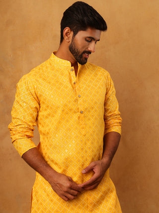 Festive Cotton Blend Printed Kurta