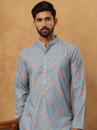 Festive Cotton Blend Printed Kurta