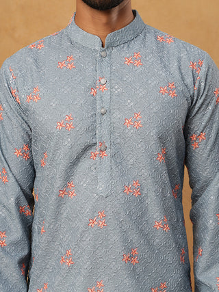 Festive Cotton Blend Printed Kurta