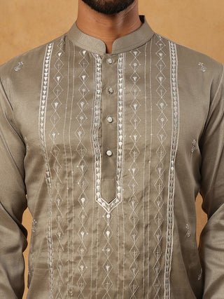 Luxury Silk Blend Thread Work Kurta