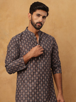 Festive Cotton Blend Printed Kurta