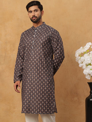 Festive Cotton Blend Printed Kurta