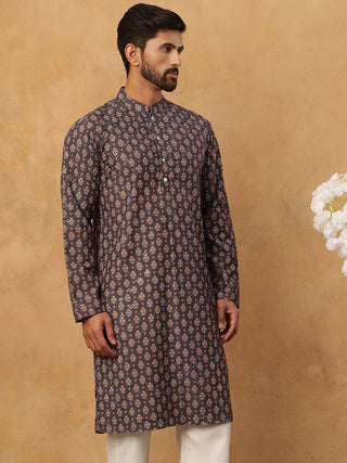 Festive Cotton Blend Printed Kurta