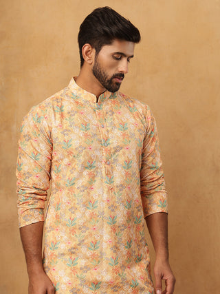 Festive Cotton Blend Printed Kurta