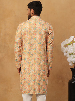 Festive Cotton Blend Printed Kurta