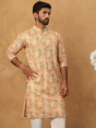 Festive Cotton Blend Printed Kurta