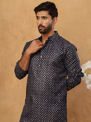 Festive Cotton Blend Printed Kurta