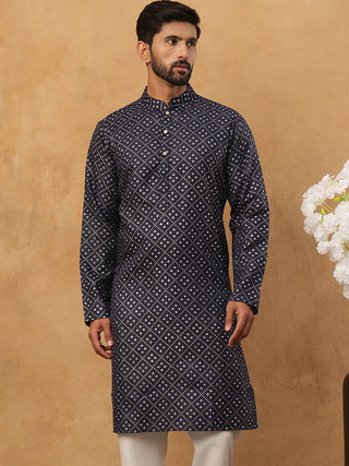 Festive Cotton Blend Printed Kurta