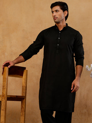 Viscose Rayon Embroidered Kurta for Men