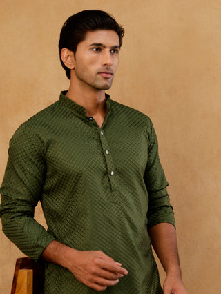 Viscose Rayon Embroidered Kurta for Men