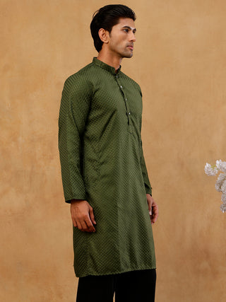 Viscose Rayon Embroidered Kurta for Men