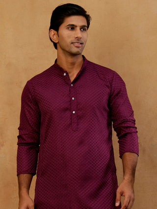 Viscose Rayon Embroidered Kurta for Men