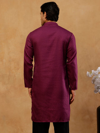 Viscose Rayon Embroidered Kurta for Men