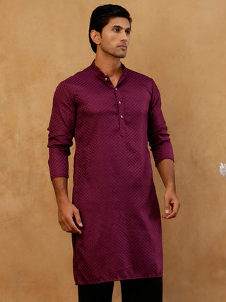 Viscose Rayon Embroidered Kurta for Men