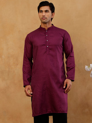 Viscose Rayon Embroidered Kurta for Men