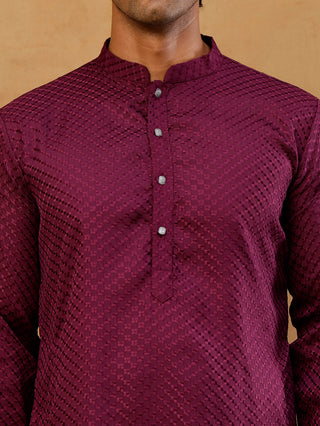 Viscose Rayon Embroidered Kurta for Men
