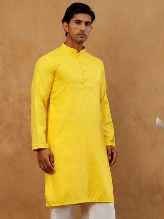 Viscose Rayon Embroidered Kurta for Men